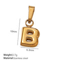 Celia Organic Stainless Steel Charm — 18K Gold PVD — FOG-CH-0218-GD