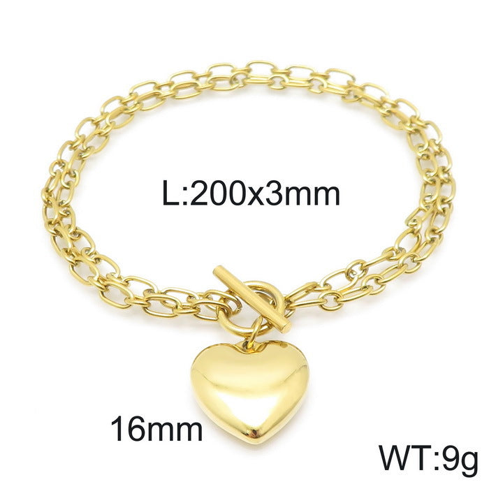 Solis Sculptural Stainless Steel Bracelet — 18K Gold PVD — FOG-BR-0004-GD