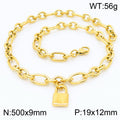 Aster Minimalist Stainless Steel Necklace — 18K Gold PVD — FOG-NK-0117-GD