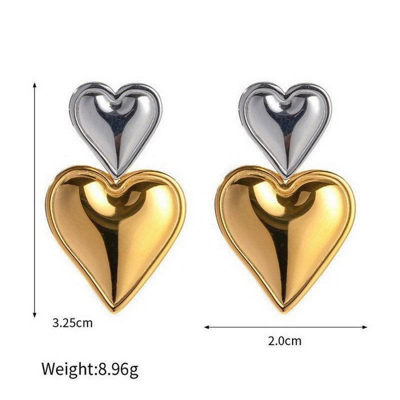 Mira Modern Stainless Steel Earrings — 18K Gold PVD — FOG-ER-0155-GD