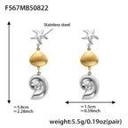 Aurelia Organic Stainless Steel Earrings — 18K Gold PVD — FOG-ER-0474-GD