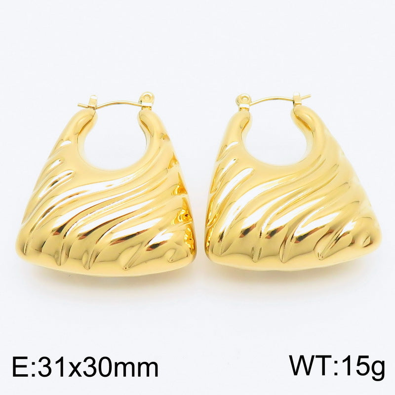 Elara Statement Stainless Steel Earrings — 18K Gold PVD — FOG-ER-0160-GD