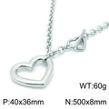 Celia Minimalist Stainless Steel Necklace — Polished Steel — FOG-NK-0035-ST