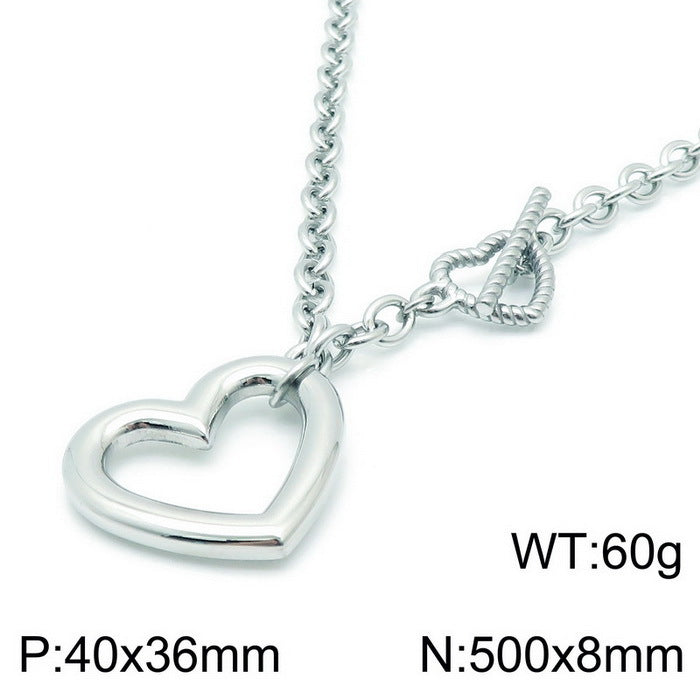 Celia Minimalist Stainless Steel Necklace — Polished Steel — FOG-NK-0035-ST