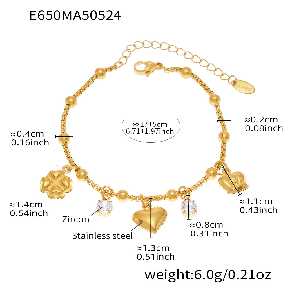 Cleo Sculptural Stainless Steel Bracelet — 18K Gold PVD — FOG-BR-0539-GD