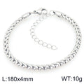 Cleo Sculptural Stainless Steel Bracelet — Polished Steel — FOG-BR-0065-ST
