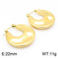 Iris Minimalist Stainless Steel Earrings — 18K Gold PVD — FOG-ER-0125-GD