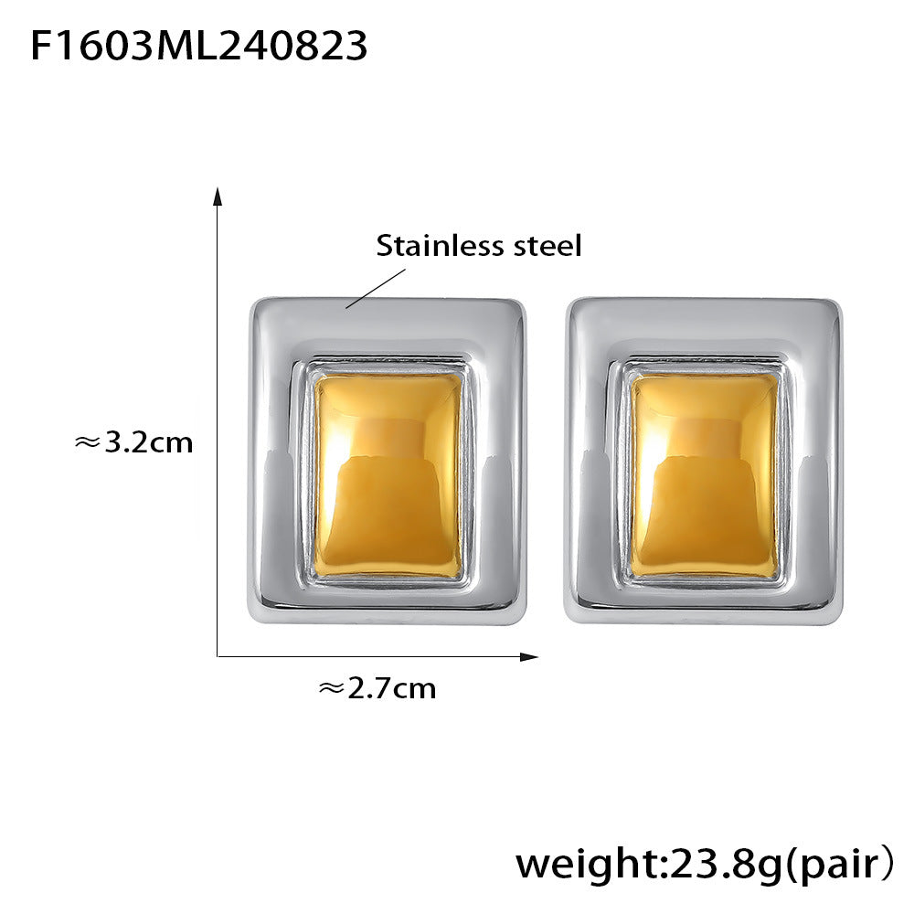 Liora Contemporary Stainless Steel Earrings — 18K Gold PVD — FOG-ER-0436-GD
