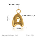 Mira Polished Stainless Steel Necklace — 18K Gold PVD — FOG-NK-0257-GD