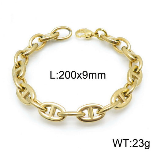 Arden Bold Stainless Steel Bracelet — 18K Gold PVD — FOG-BR-0078-GD