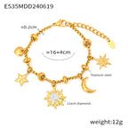 Liora Sculptural Stainless Steel Bracelet — 18K Gold PVD — FOG-BR-0592-GD