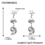 Aurelia Organic Stainless Steel Earrings — Polished Steel — FOG-ER-0473-ST