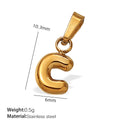 Aurelia Bold Stainless Steel Charm — 18K Gold PVD — FOG-CH-0219-GD