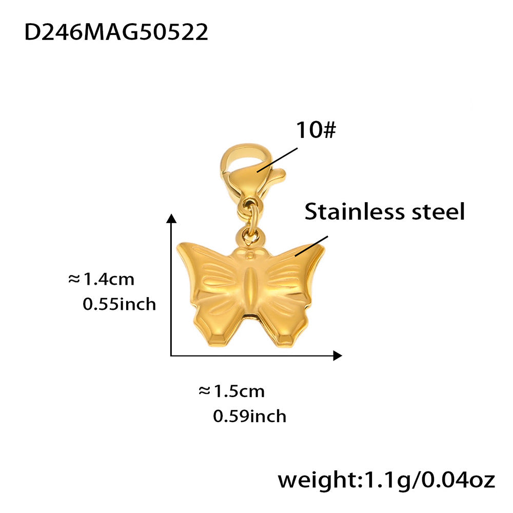 Butterfly Stainless Steel Pendant — 18K Gold PVD — FOG-PD-0577-GD