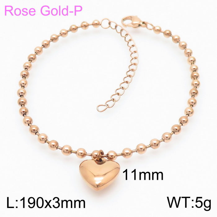 Nova Minimalist Stainless Steel Bracelet — Rose Gold PVD — FOG-BR-0073-RG
