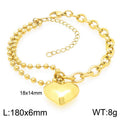 Arden Polished Stainless Steel Bracelet — 18K Gold PVD — FOG-BR-0092-GD
