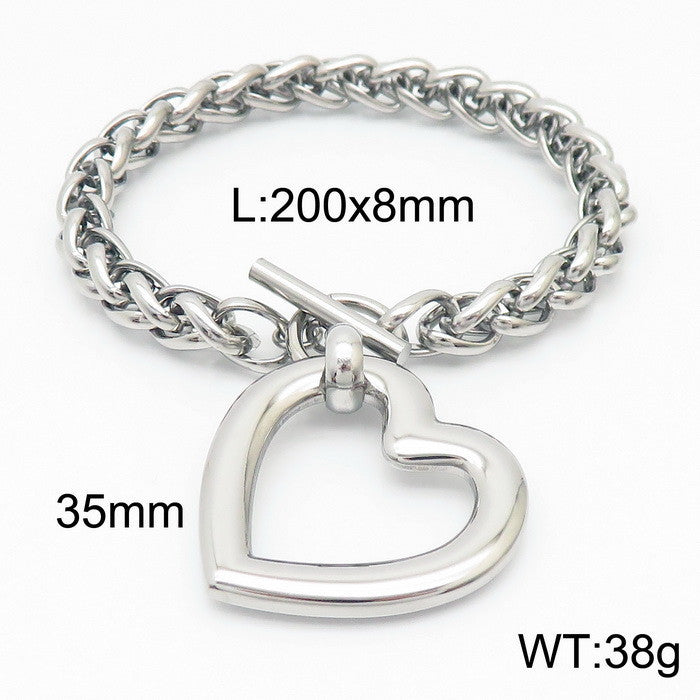 Aurelia Polished Stainless Steel Bracelet — Polished Steel — FOG-BR-0037-ST