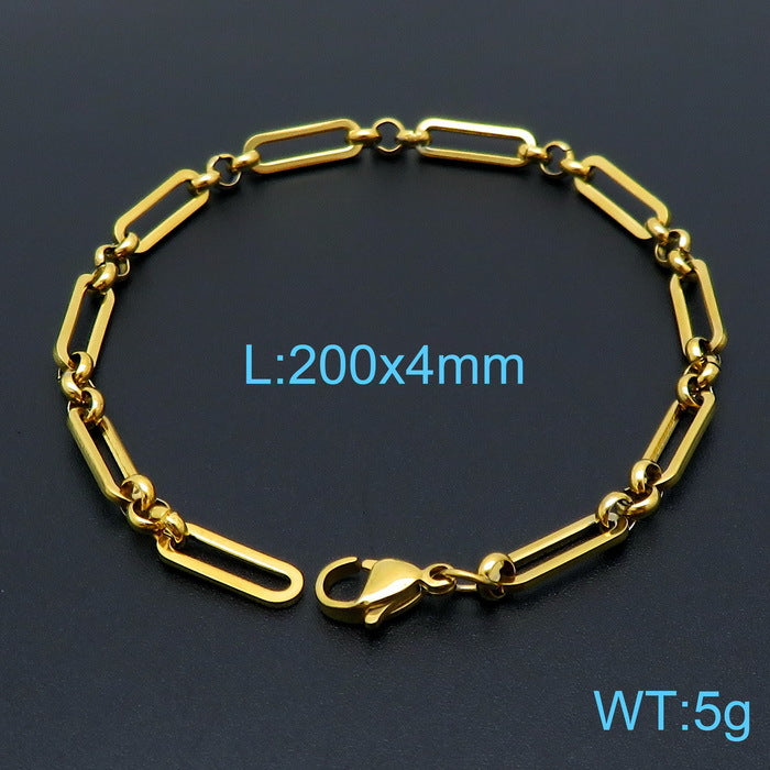 Cleo Minimalist Stainless Steel Bracelet — 18K Gold PVD — FOG-BR-0062-GD