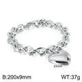 Liora Sculptural Stainless Steel Bracelet — Polished Steel — FOG-BR-0013-ST