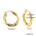 Aster Bold Stainless Steel Jewelry — 18K Gold PVD — FOG-OT-0340-GD