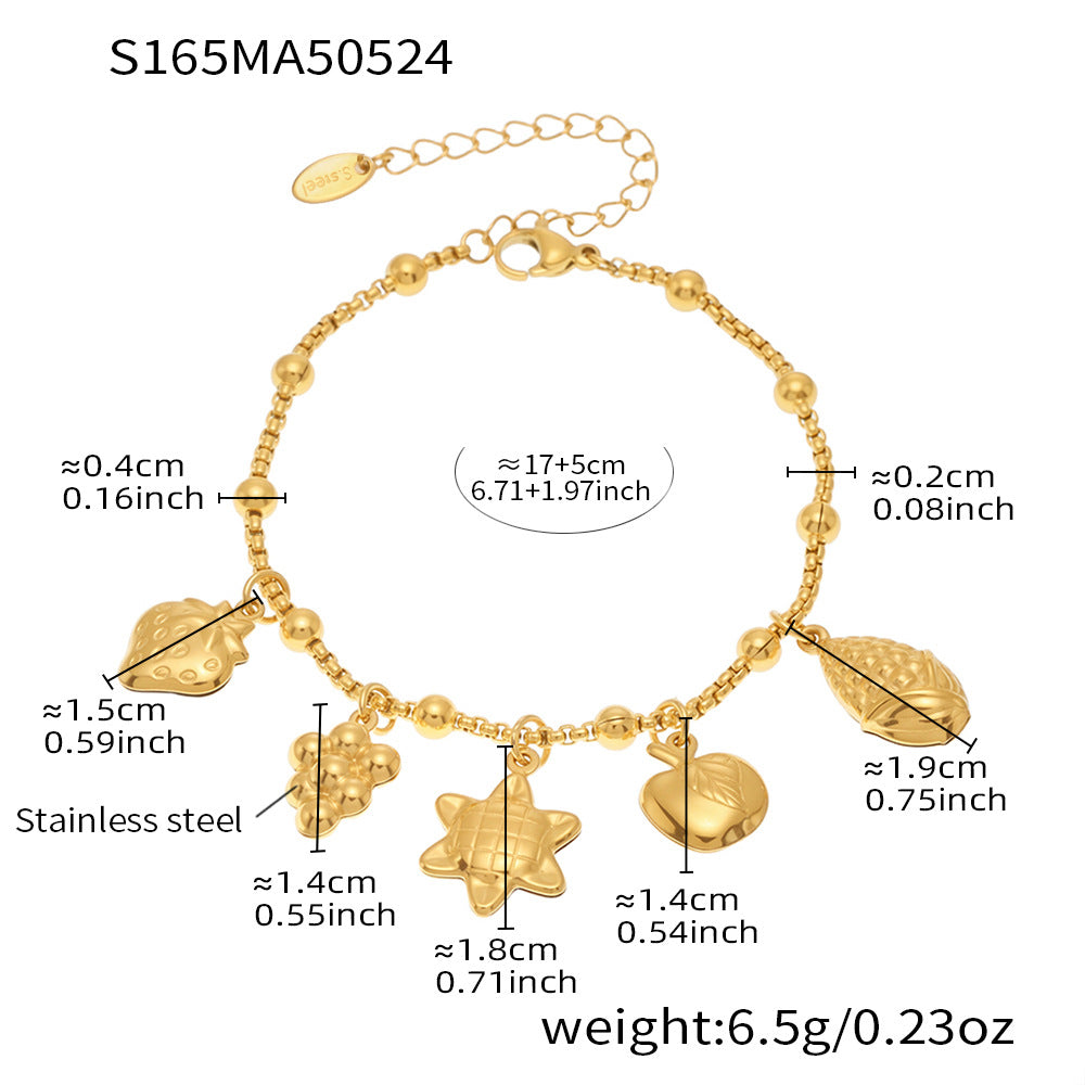 Nova Bold Stainless Steel Anklet — 18K Gold PVD — FOG-AN-0547-GD