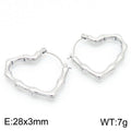 Cleo Modern Stainless Steel Earrings — Polished Steel — FOG-ER-0135-ST