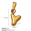 Arden Minimalist Stainless Steel Charm — 18K Gold PVD — FOG-CH-0241-GD