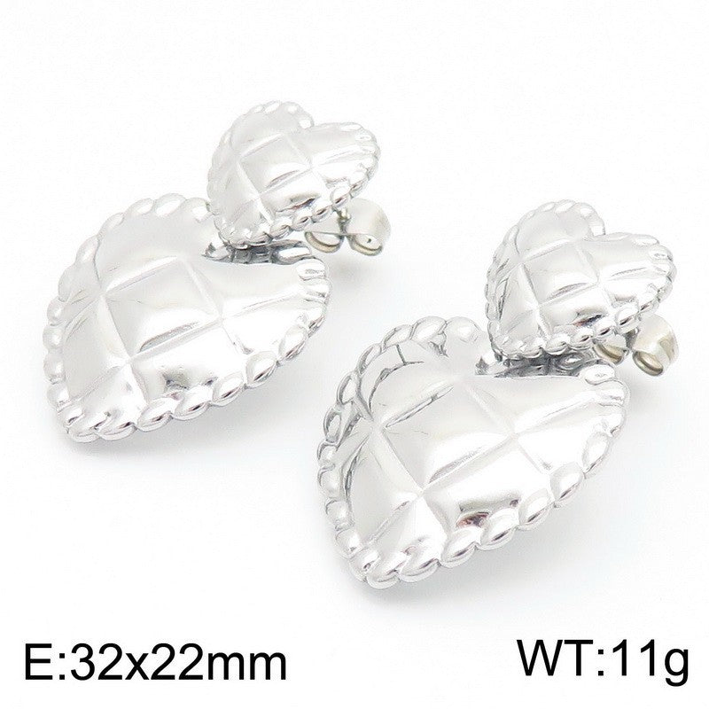 Celia Polished Stainless Steel Earrings — Polished Steel — FOG-ER-0128-ST