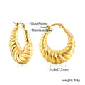 Elara Bold Stainless Steel Jewelry — 18K Gold PVD — FOG-OT-0348-GD