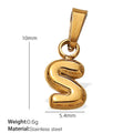 Aurelia Minimalist Stainless Steel Charm — 18K Gold PVD — FOG-CH-0235-GD