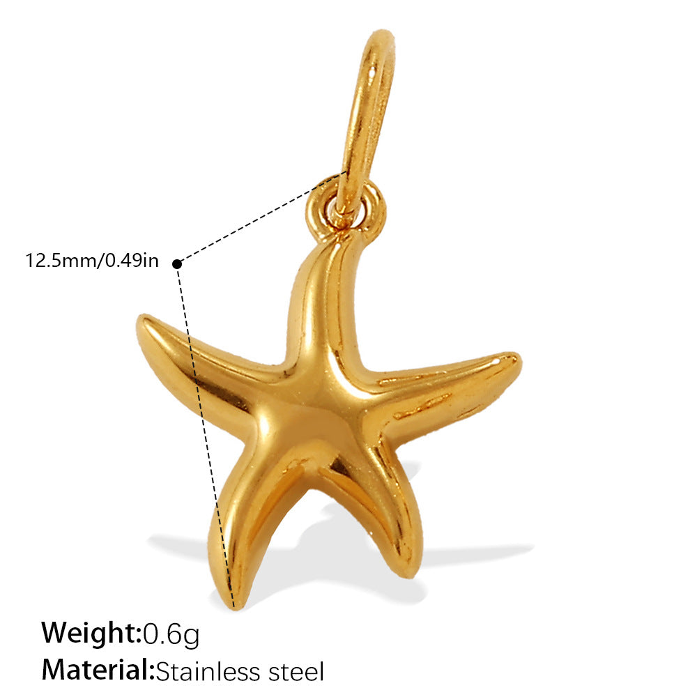 Nova Polished Stainless Steel Charm — 18K Gold PVD — FOG-CH-0183-GD
