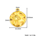 Celestial Star Stainless Steel Charm — 18K Gold PVD — FOG-CH-0015-GD