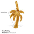 Aurelia Polished Stainless Steel Necklace — 18K Gold PVD — FOG-NK-0204-GD