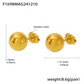 Beaded Stainless Steel Earrings — 18K Gold PVD — FOG-ER-0433-GD