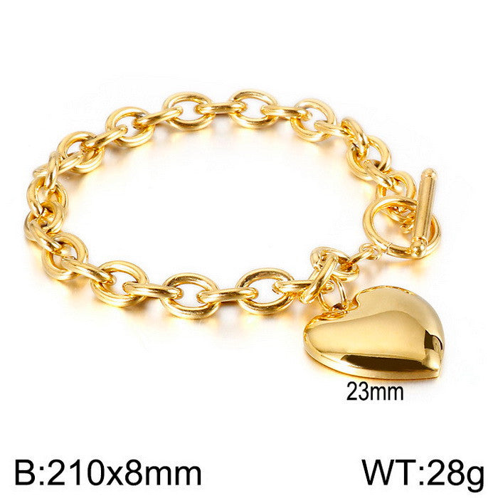 Liora Modern Stainless Steel Bracelet — 18K Gold PVD — FOG-BR-0014-GD