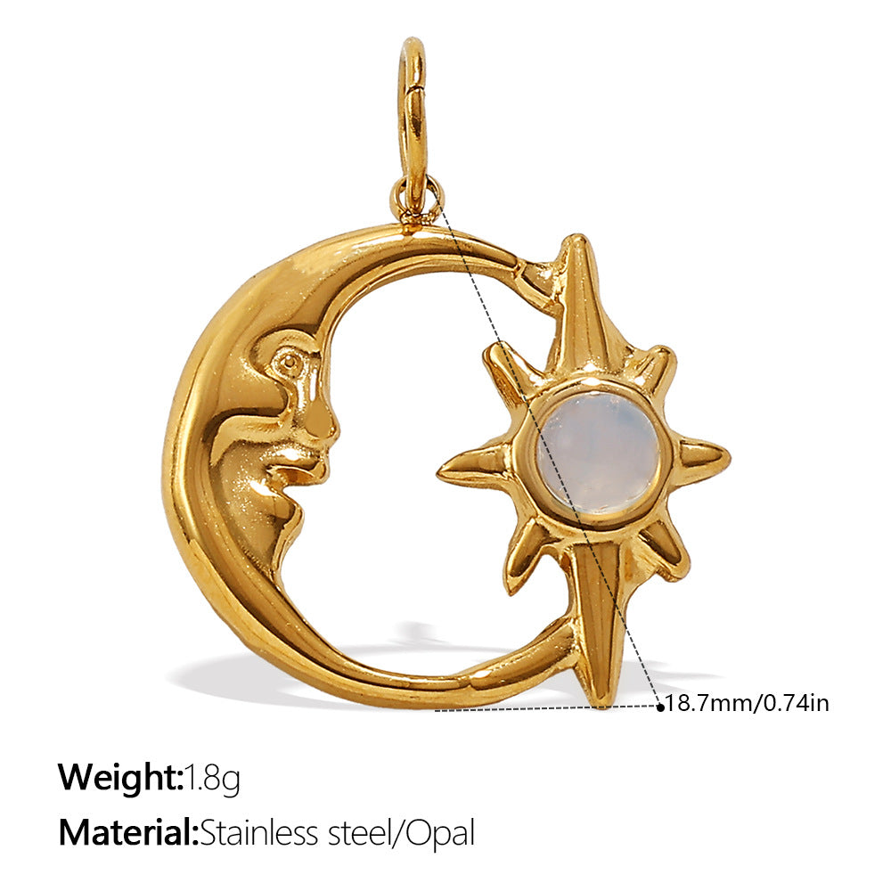 Mira Organic Stainless Steel Charm — 18K Gold PVD — FOG-CH-0080-GD