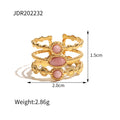 Maris Polished Stainless Steel Ring — 18K Gold PVD — FOG-RG-0014-GD