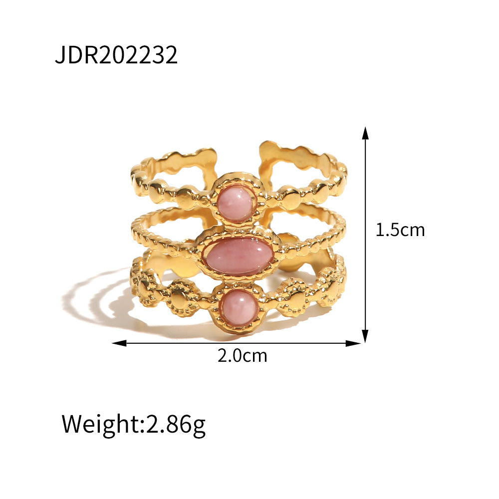Maris Polished Stainless Steel Ring — 18K Gold PVD — FOG-RG-0014-GD