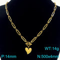 Aurelia Minimalist Stainless Steel Necklace — 18K Gold PVD — FOG-NK-0024-GD
