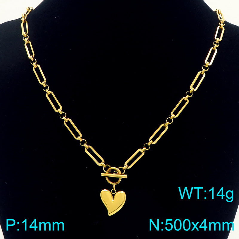 Aurelia Minimalist Stainless Steel Necklace — 18K Gold PVD — FOG-NK-0024-GD