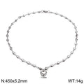 Mira Organic Stainless Steel Necklace — Polished Steel — FOG-NK-0089-ST