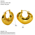 Nola Sculptural Stainless Steel Jewelry — 18K Gold PVD — FOG-OT-0336-GD