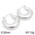 Aster Contemporary Stainless Steel Earrings — Polished Steel — FOG-ER-0132-ST