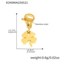 Floral Stainless Steel Pendant — 18K Gold PVD — FOG-PD-0572-GD