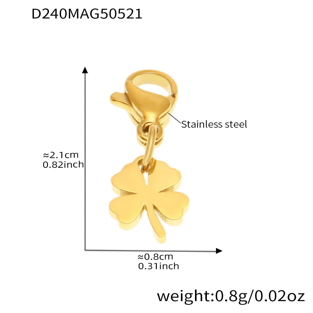 Floral Stainless Steel Pendant — 18K Gold PVD — FOG-PD-0572-GD