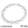 Elara Bold Stainless Steel Bracelet — Polished Steel — FOG-BR-0099-ST