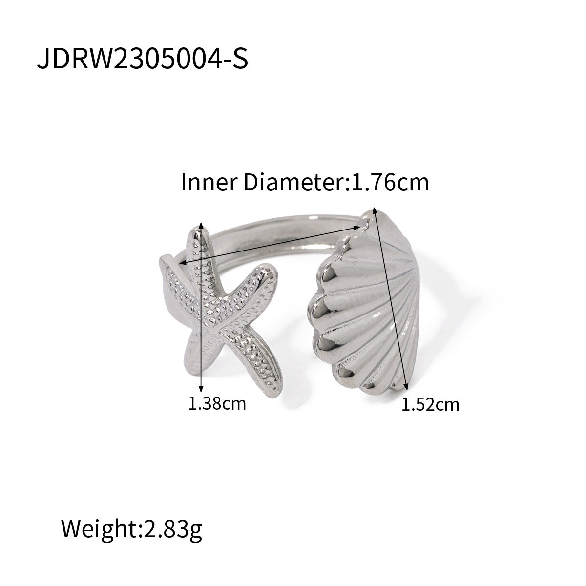Nova Polished Stainless Steel Ring — Polished Steel — FOG-RG-324-ST