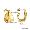 Aster Contemporary Stainless Steel Jewelry — 18K Gold PVD — FOG-OT-0356-GD