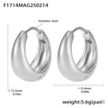 Arden Polished Stainless Steel Earrings — Polished Steel — FOG-ER-0417-ST