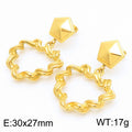 Cleo Polished Stainless Steel Earrings — 18K Gold PVD — FOG-ER-0153-ST